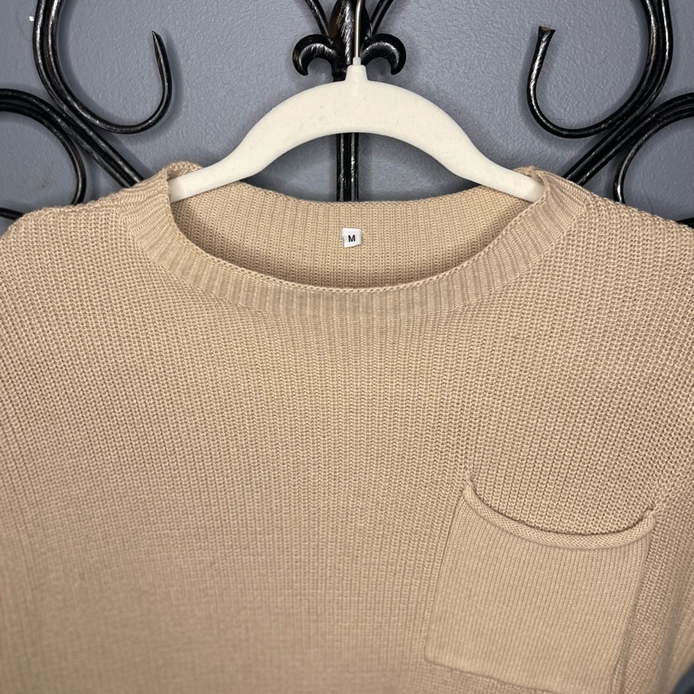 Amazon Tan Ribbed Crop Top - Picture 3 of 3